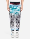DOLCE & GABBANA PRINTED COTTON JOGGING PANTS,GY8DATHH7A7HDQ63