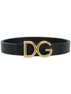 Dolce & Gabbana Dg Buckle Belt In Black