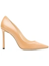 Jimmy Choo Romy 100 Pumps In Brown