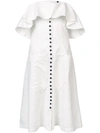 APIECE APART APIECE APART 露肩设计全棉连衣裙 - 白色