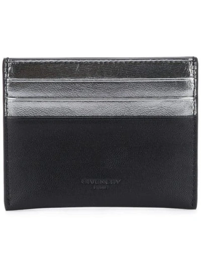 Givenchy Black & Silver Emblem 4g Card Holder