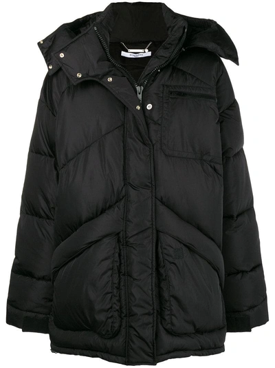 Givenchy Oversized Hooded Nylon Puffer Jacket In Black