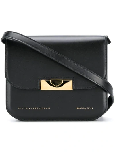 Victoria Beckham Eva Foldover Crossbody Bag In Black