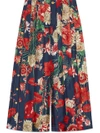 GUCCI SPRING BOUQUET SILK PLEATED PANT