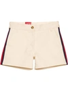 GUCCI COTTON SHORTS WITH WEB