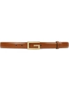 GUCCI LEATHER BELT WITH G BUCKLE