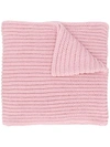 I LOVE MR MITTENS I LOVE MR MITTENS OVERSIZED RIBBED KNIT SCARF - PINK