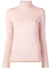 LORO PIANA LORO PIANA ROLL-NECK SWEATER - PINK