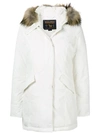 Woolrich Padded Down Parka In White