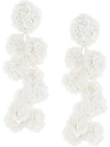 SACHIN & BABI SACHIN & BABI BEADED FLOWER EARRINGS - WHITE