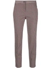 PINKO HOUNDSTOOTH PRINT CROPPED TROUSERS