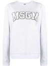 Msgm Logo Print Sweatshirt In Grey
