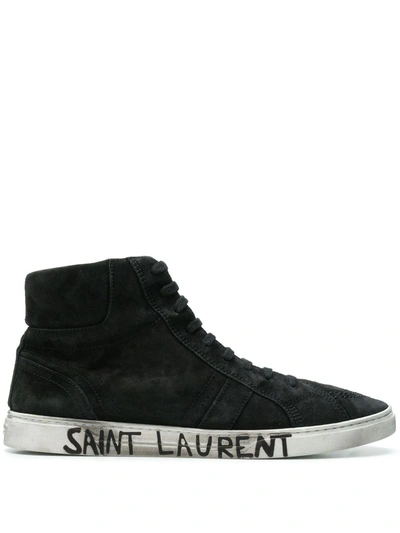 Saint Laurent 黑色 Joe 高帮运动鞋 In Black