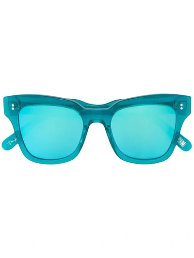 Chimi Mirrored Square Sunglasses In Blue