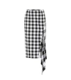 MONSE CHECKED WOOL AND COTTON SKIRT,P00335109