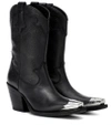 MCQ BY ALEXANDER MCQUEEN LEATHER COWBOY BOOTS,P00318006