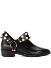 COLIAC GRIET BLACK LEATHER ANKLE BOOT WITH PEARLS,10636960