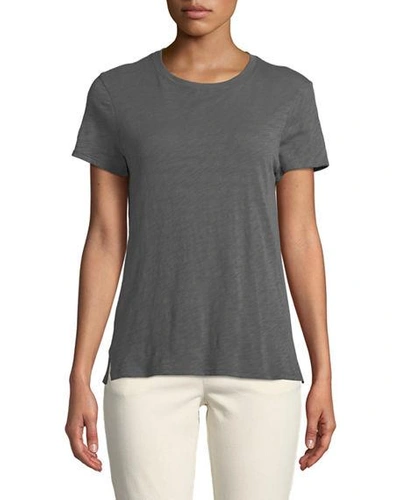 Atm Anthony Thomas Melillo Schoolboy Cotton Crewneck Tee In Charcoal