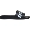 Dsquared2 Icon Pool Sliders In Blk/white