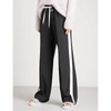 MIU MIU SIDE-STRIPE WIDE WOOL AND MOHAIR-BLEND TROUSERS