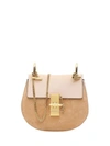CHLOÉ LEATHER AND SUEDE DREW MINI SHOULDER BAG,10637092
