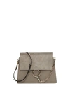 CHLOÉ LEATHER AND SUEDE FAYE SHOULDER BAG,10637095