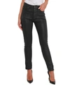 SAINT LAURENT COATED DENIM SKINNY JEANS,10637029