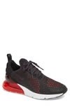 Nike Men's Air Max 270 Casual Sneakers From Finish Line In Oil Grey/ Habanero Red