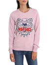 KENZO JERSEY SWEATSHIRT WITH TIGER CLASSIC EMBROIDERY,10637206