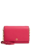 TORY BURCH GEORGIA PEBBLE LEATHER SHOULDER BAG - RED,44286