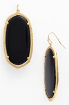 Kendra Scott Danielle - Large Oval Statement Earrings In Black/ Gold