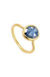 Monica Vinader Siren Semiprecious Stone Stacking Ring In Gold/ Kyanite