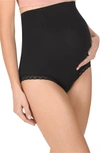 Natori Bliss Maternity Full-panel Boy-leg Briefs In Black