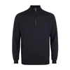 JOHN SMEDLEY WYVERN NAVY HALF-ZIP MERINO WOOL JUMPER,1973472