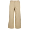 ACNE STUDIOS LIGHT SAND CROPPED TWILL TROUSERS