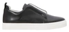 Pierre Hardy Slip-on Leather Sneakers In Black