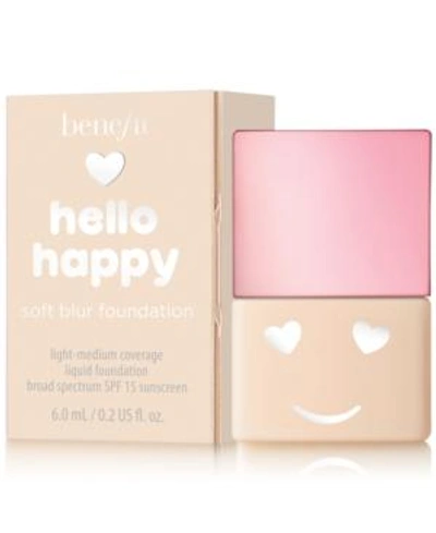 Benefit Cosmetics Hello Happy Soft Blur Foundation Mini 2 0.2 oz/ 6 ml In Shade 2 - Light Warm