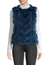 BELLE FARE Dyed Rabbit & Raccoon Fur Vest,0400098985639