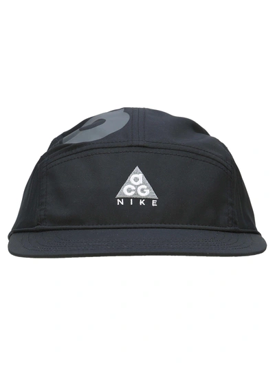Nike Acg Aw84 Logo-appliquéd Printed Twill Baseball Cap In Black