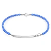 ANCHOR & CREW BLUE AGATE PURITY SILVER & STONE BRACELET