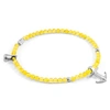 ANCHOR & CREW YELLOW AMBER TROPIC SILVER & STONE BRACELET