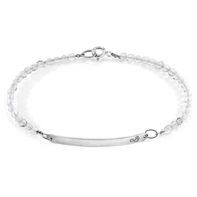 Anchor & Crew Clear Rock Crystal Purity Silver & Stone Bracelet