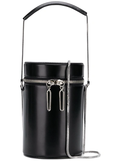 3.1 Phillip Lim / フィリップ リム Soleil Glossed-leather Bucket Bag In Black