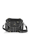 ALEXANDER WANG BLACK NAPPA LEATHER MICRO MARTI SHOULDER BAG W/PILL STUDS,10637912