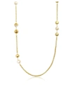 TORY BURCH CAPPED CRYSTAL PEARL CHAIN ROSARY NECKLACE,10638182