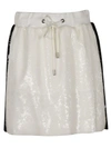 Alberta Ferretti Raimbow Week Skirt In White/black