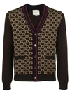 GUCCI KNITTED G-SQUARE CARDIGAN,10637523