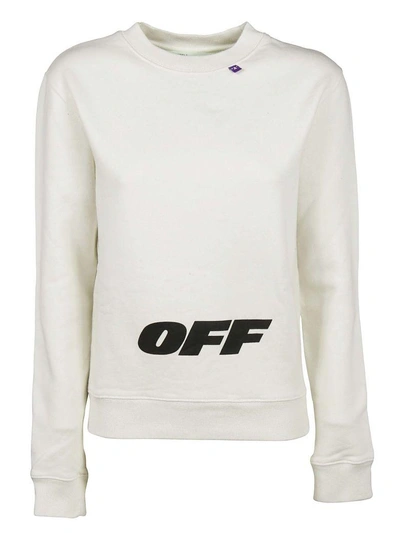 Off-white Wing-logo Cotton Sweatshirt In Neutrals