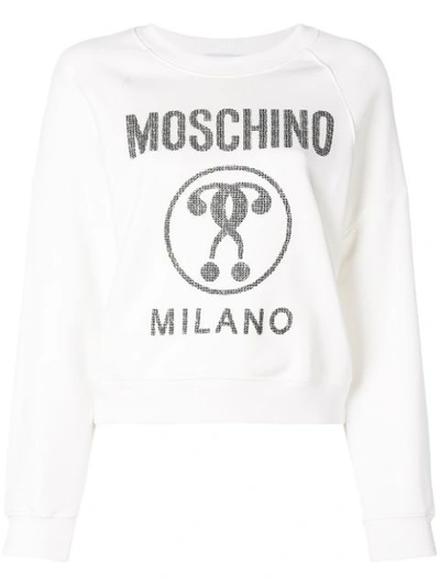 Moschino Logo全棉套头衫 - 白色 In White