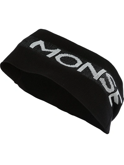 Monse Logo嵌花针织羊毛披肩 - 黑色 In Black